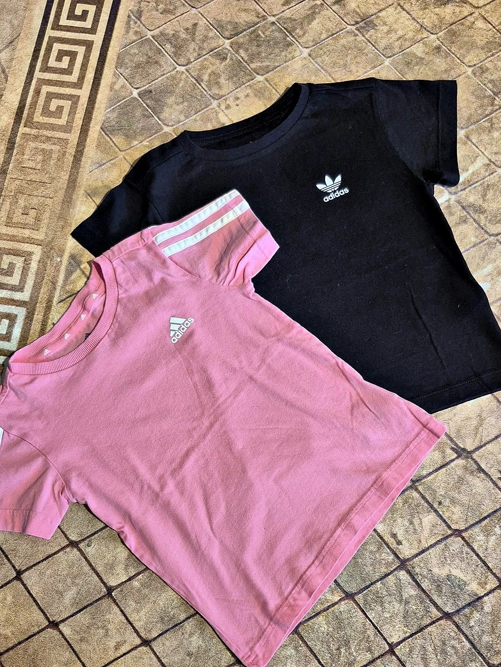 adidas Girls 3-4Y/104 Pink & Black 2-Piece Set